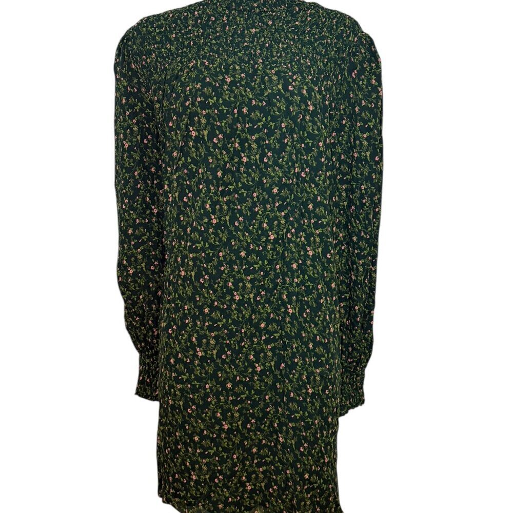 Reformation Brandi Floral Smocked Mini Dress Green 2X NWT - Picture 4 of 6